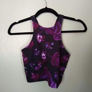 Popflex Curious Crop Top in Dark Bloom